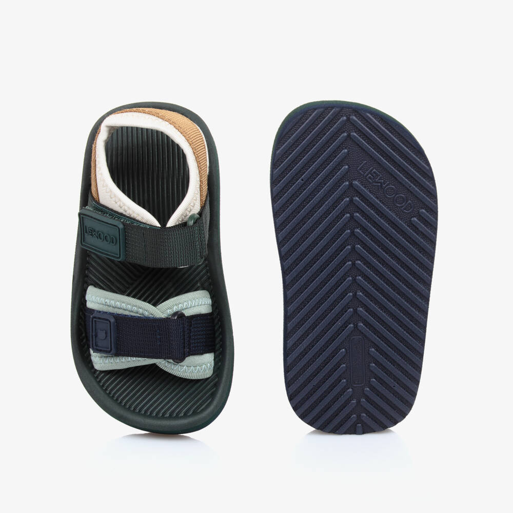 Liewood-Boys Forest & Navy Easy-Fit Sandals | Childrensalon Outlet
