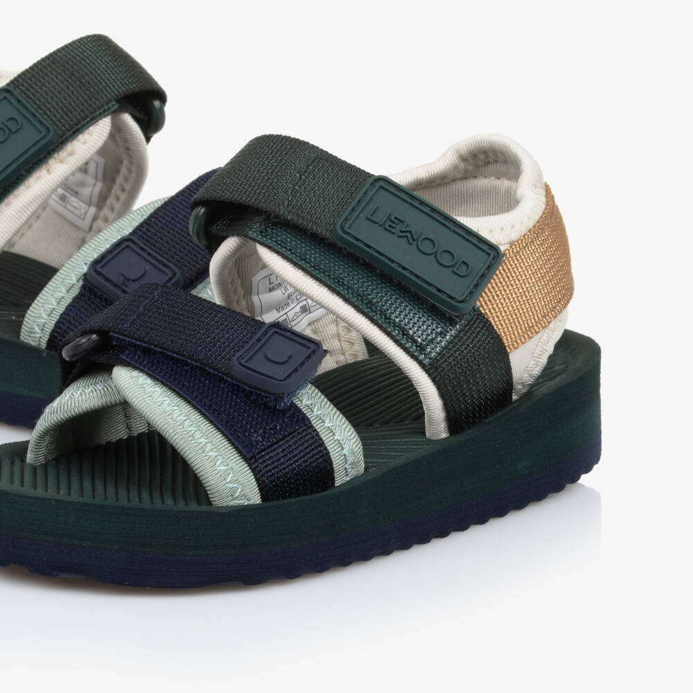 Liewood-Boys Forest & Navy Easy-Fit Sandals | Childrensalon Outlet