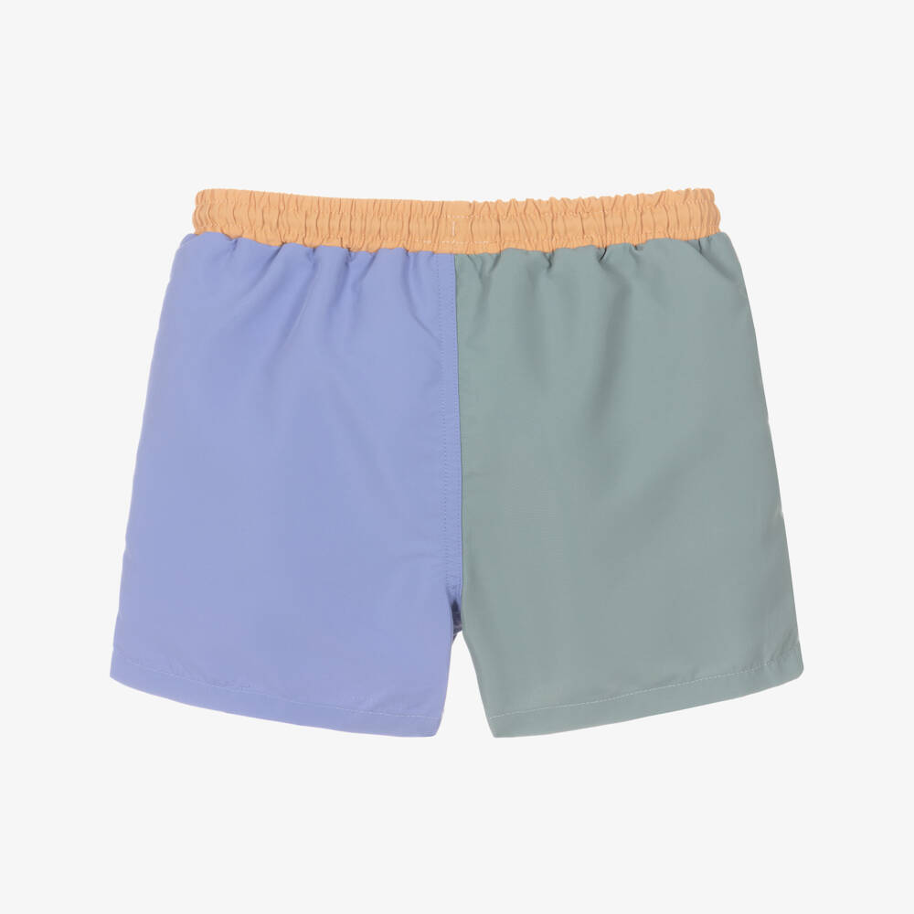 Liewood-Boys Green & Blue Colourblock Swim Shorts | Childrensalon Outlet