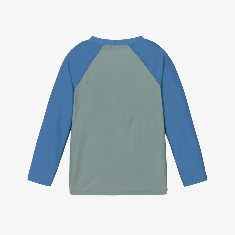 Liewood-Boys Green & Blue Surfboard Rash Vest (UPF40+) | Childrensalon Outlet