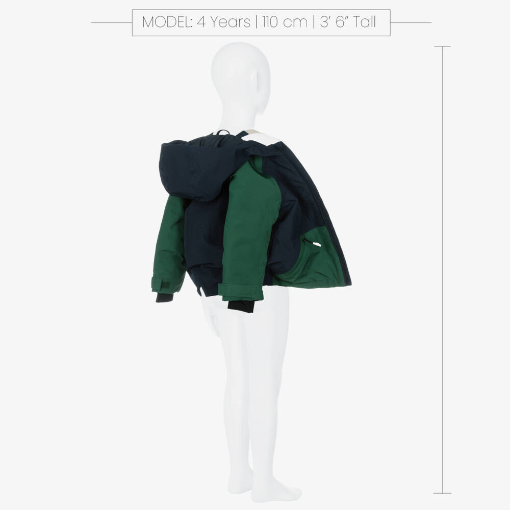 Liewood-Boys Green & Navy Blue Technical Ski Jacket | Childrensalon Outlet