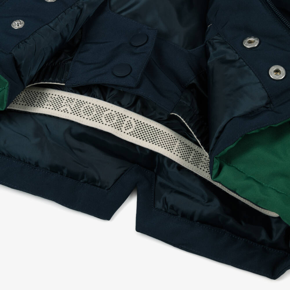 Liewood-Boys Green & Navy Blue Technical Ski Jacket | Childrensalon Outlet