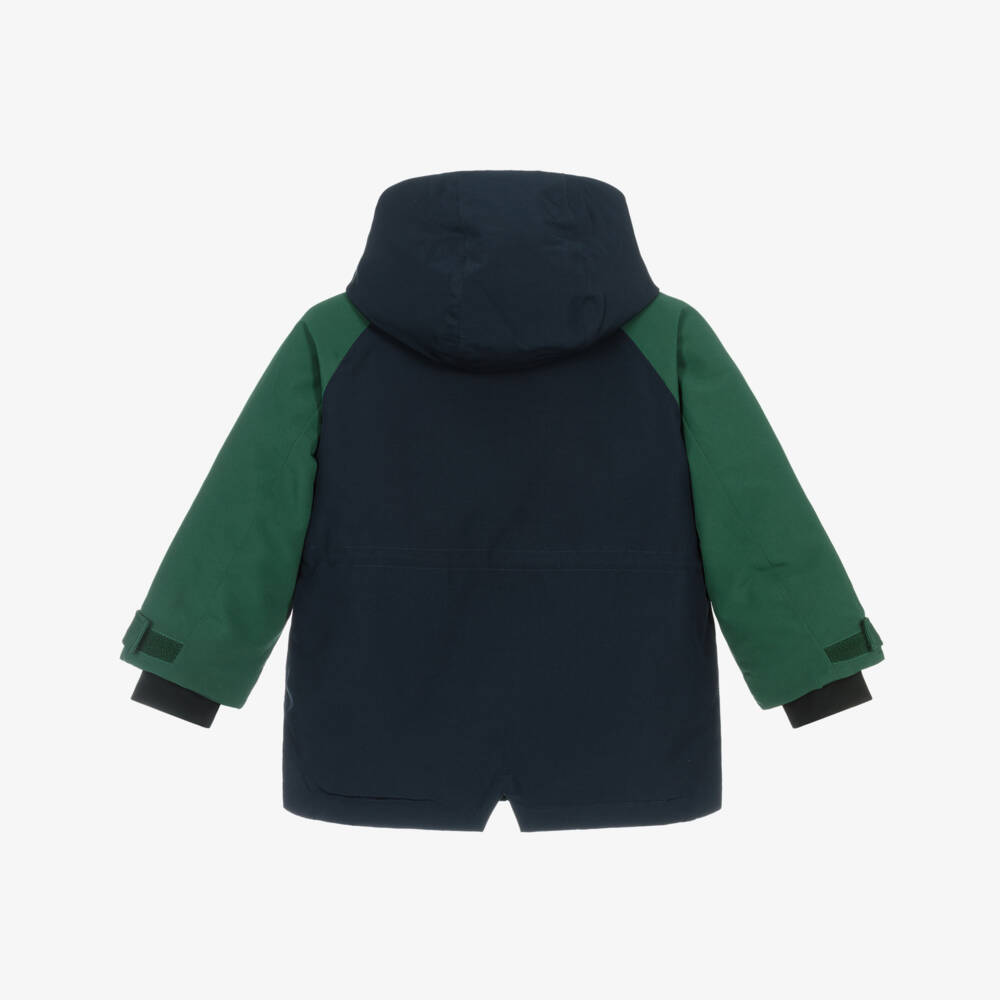 Liewood-Boys Green & Navy Blue Technical Ski Jacket | Childrensalon Outlet