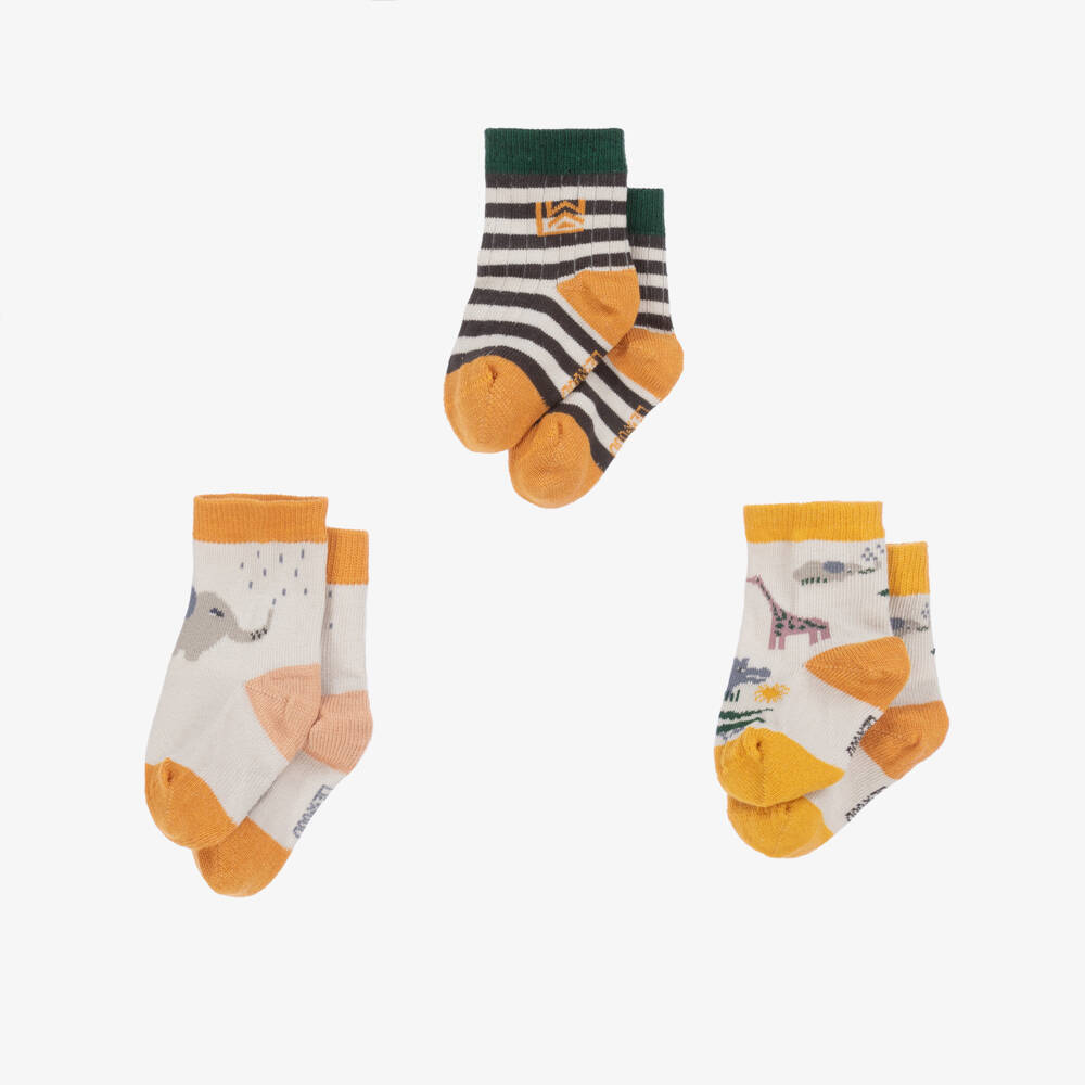 Liewood-Boys Grey Adventure Socks Trio | Childrensalon Outlet