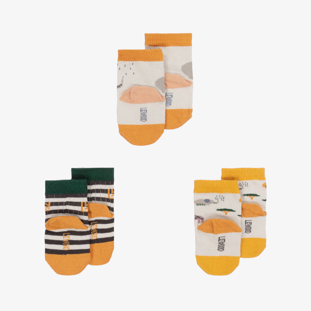 Liewood-Boys Grey Adventure Socks Trio | Childrensalon Outlet