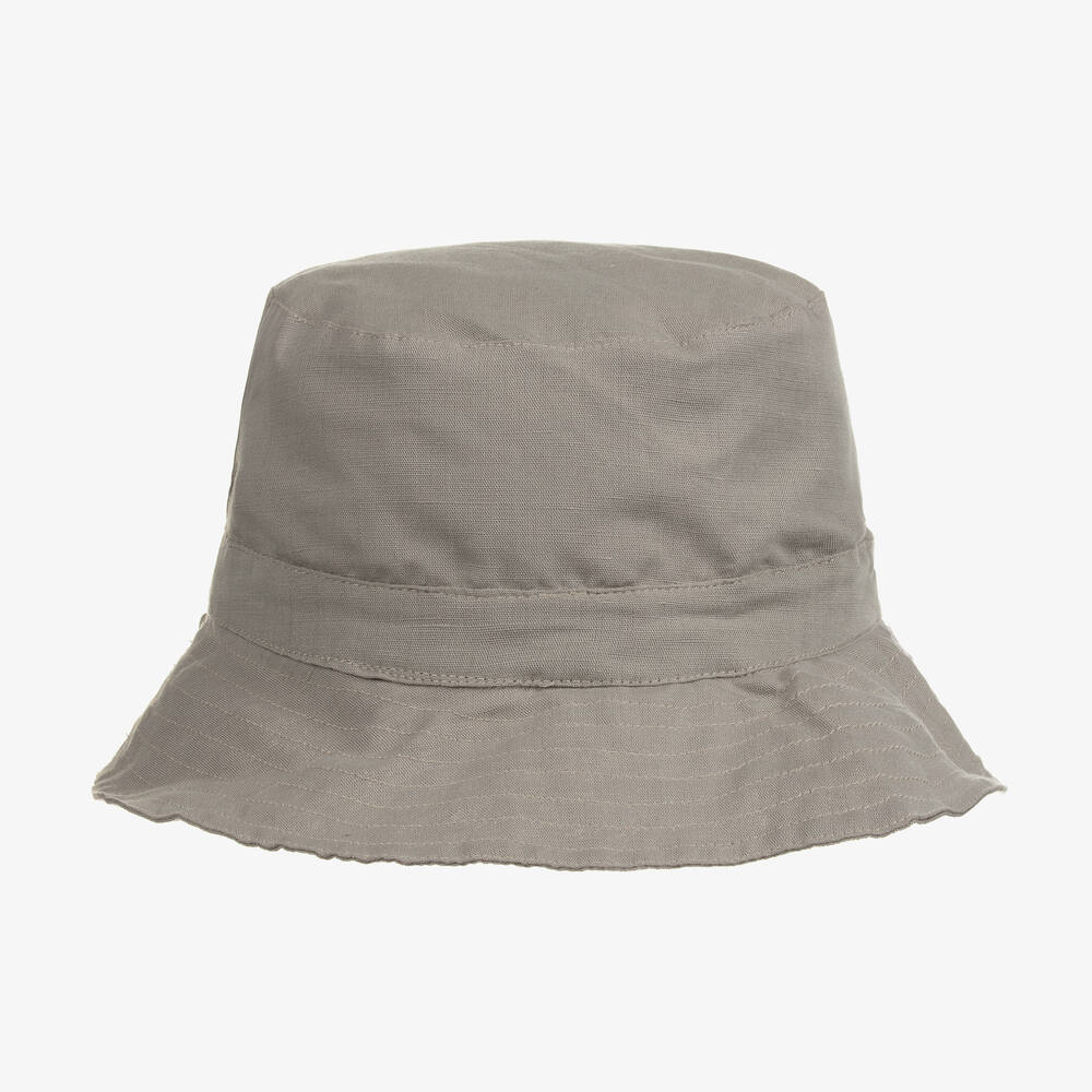 Liewood - Boys Grey Cotton Bucket Hat | Childrensalon