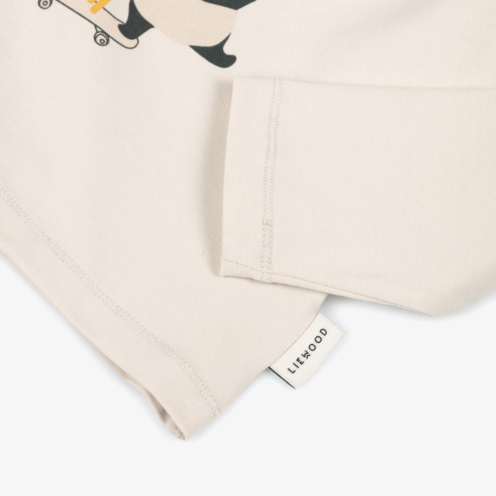 Liewood-Boys Ivory Cotton Pyjamas with Animal Print | Childrensalon Outlet