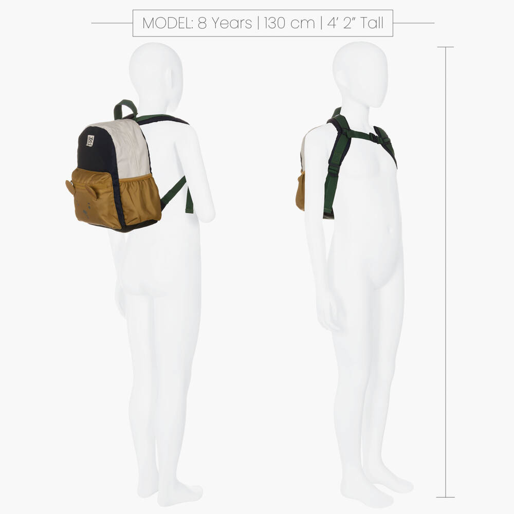 Liewood-Boys Navy Blue Colourblock Bear Backpack (27cm) | Childrensalon Outlet