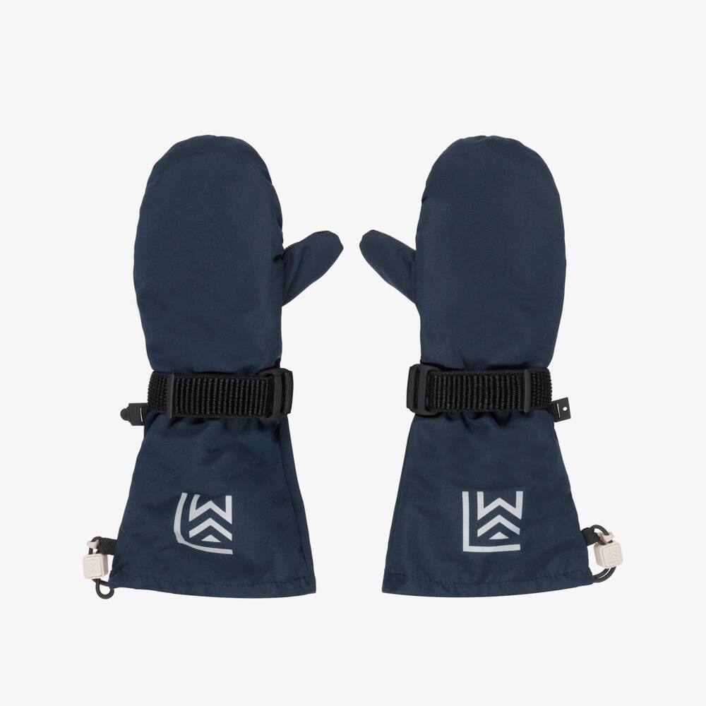 Liewood-Boys Navy Blue Mittens with Reinforced Palms | Childrensalon Outlet