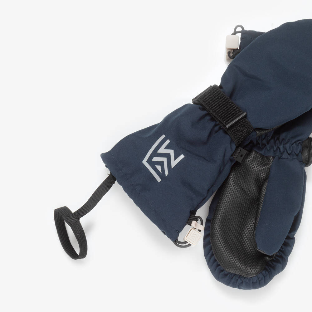 Liewood-Boys Navy Blue Mittens with Reinforced Palms | Childrensalon Outlet