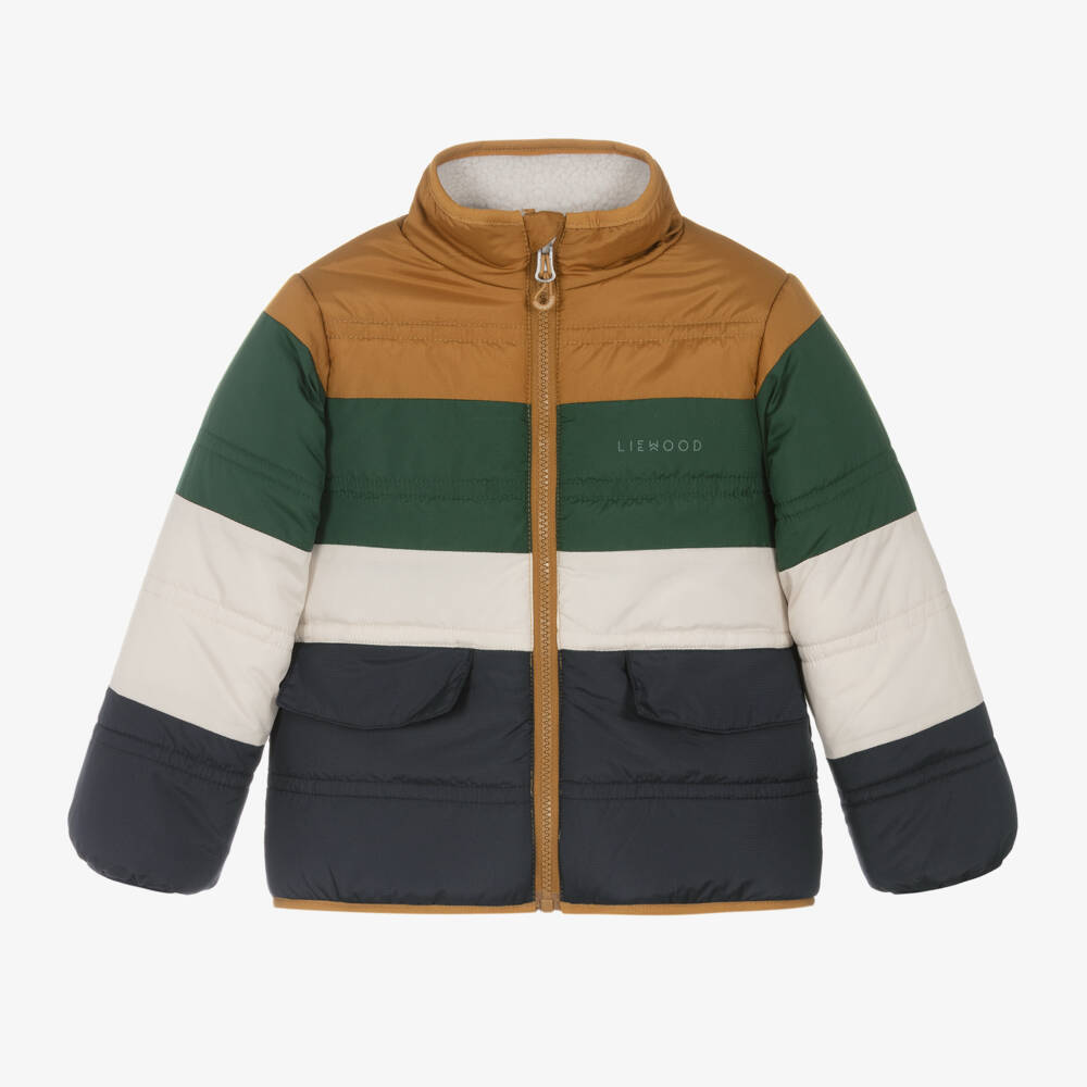 Liewood-Boys Navy Colourblock Reversible Jacket | Childrensalon Outlet