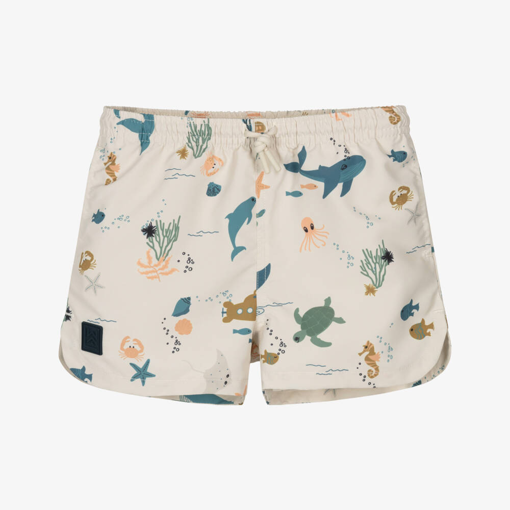 Liewood-Boys Ocean Beige Swim Trunks | Childrensalon Outlet