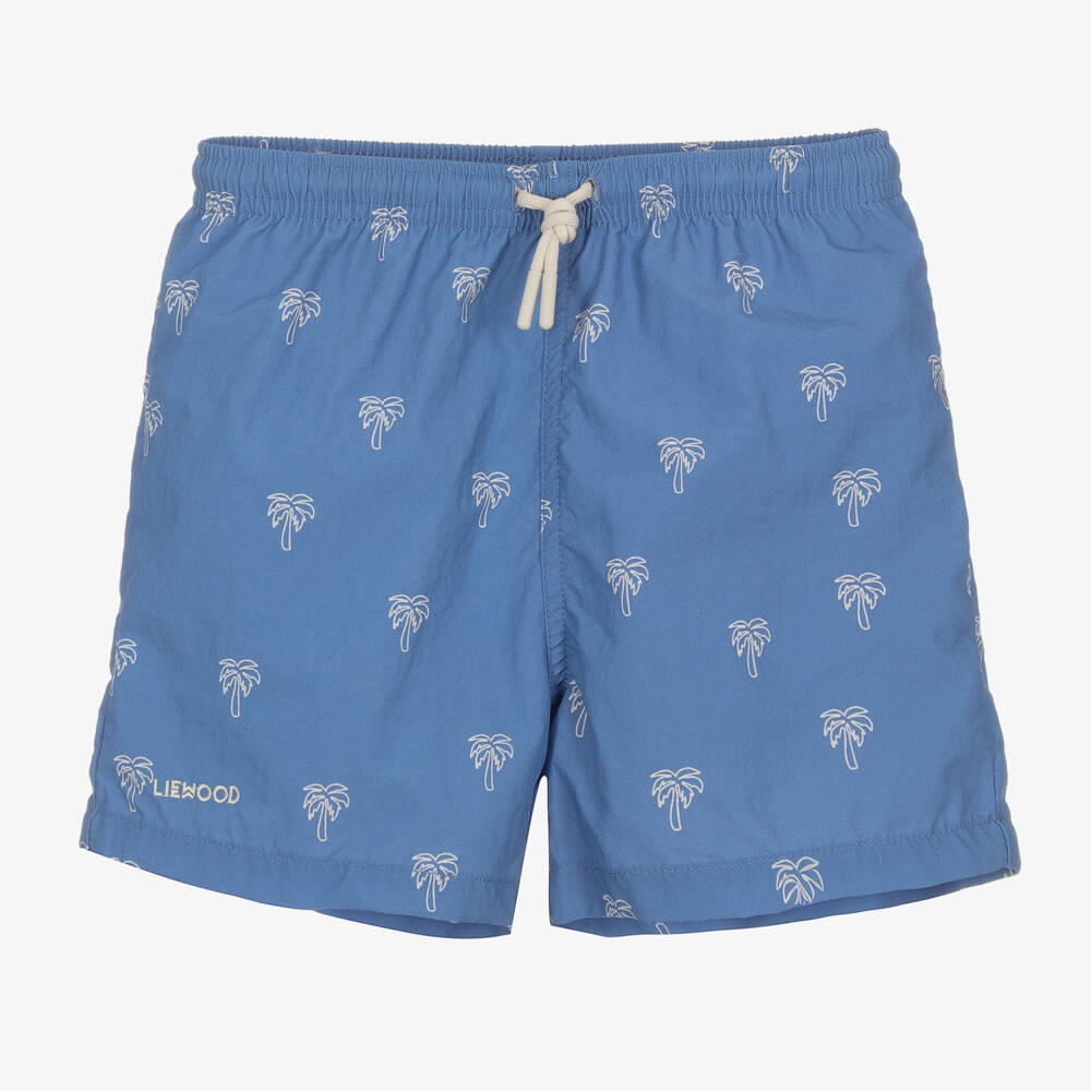Liewood-Boys Palm Print Blue Swimwear | Childrensalon Outlet