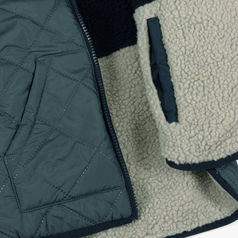 Liewood-Boys Reversible Blue Fleece Jacket | Childrensalon Outlet