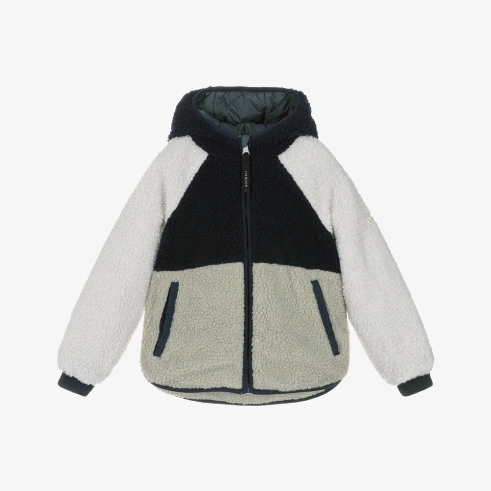 Liewood-Boys Reversible Blue Fleece Jacket | Childrensalon Outlet
