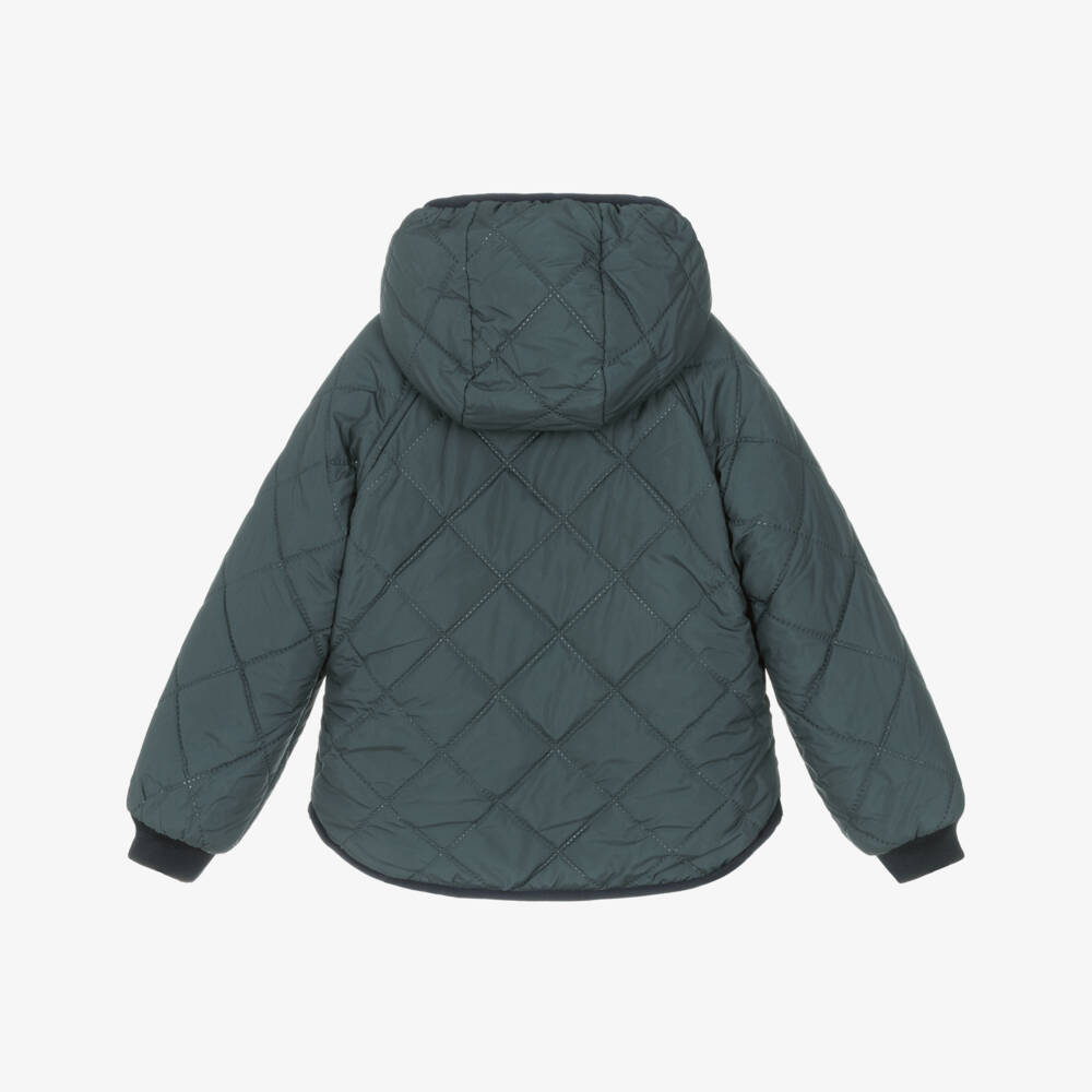 Liewood-Boys Reversible Blue Quilted & Fleece Jacket | Childrensalon Outlet
