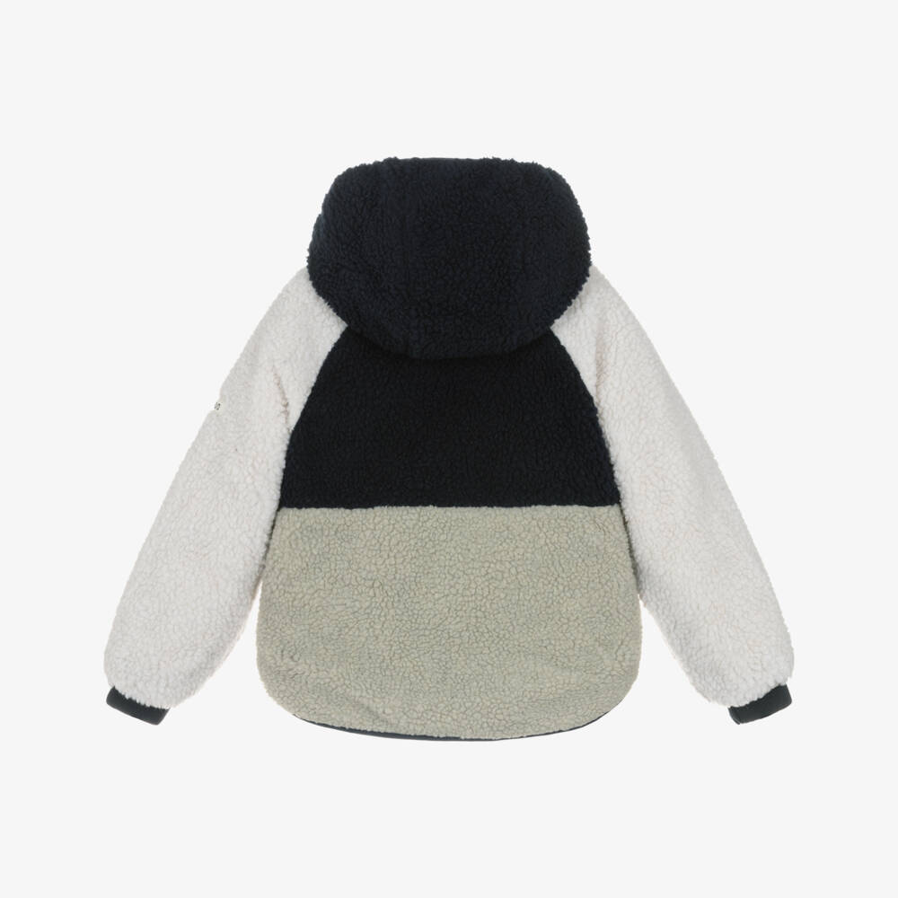 Liewood-Boys Reversible Blue Quilted & Fleece Jacket | Childrensalon Outlet