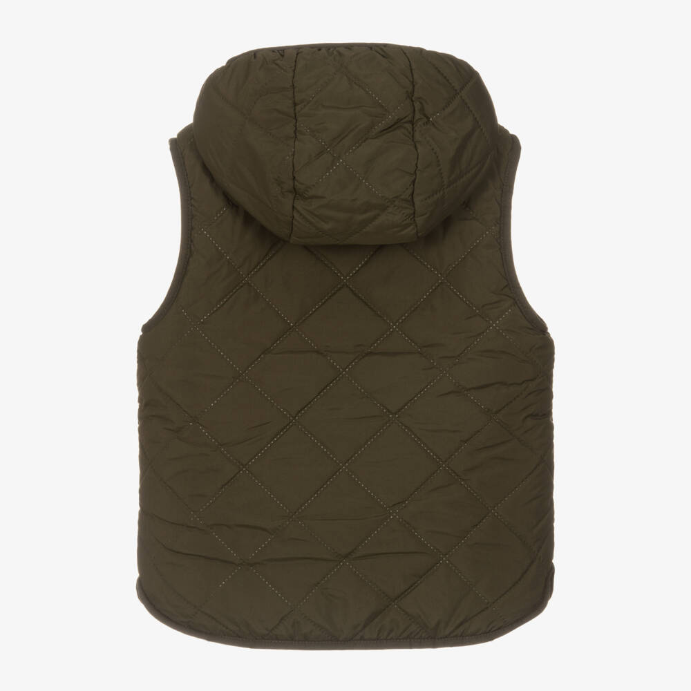 Liewood-Boys Reversible Quilted Green Vest | Childrensalon Outlet