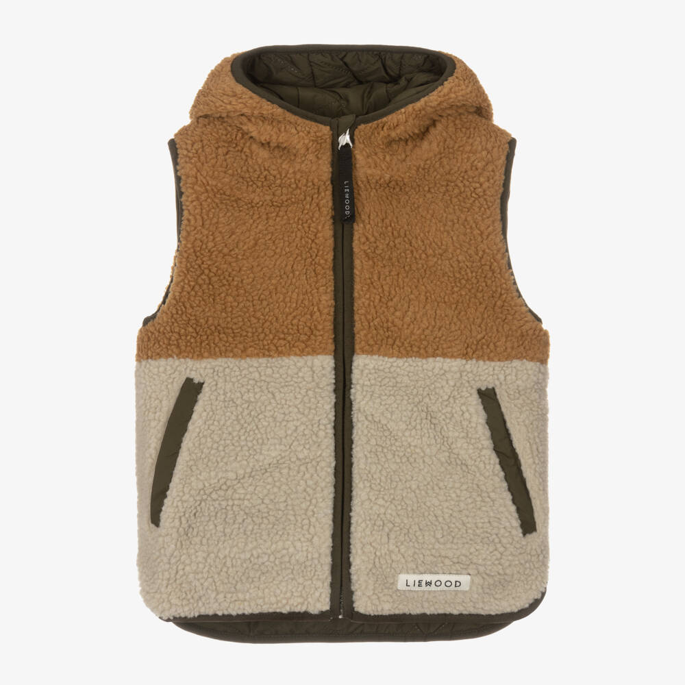 Liewood-Boys Reversible Quilted Green Vest | Childrensalon Outlet
