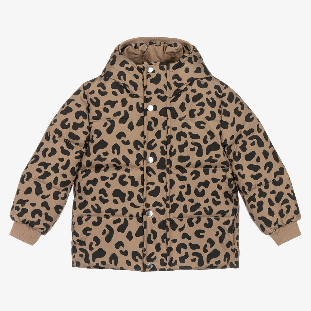 Cheetah print puffer coat store
