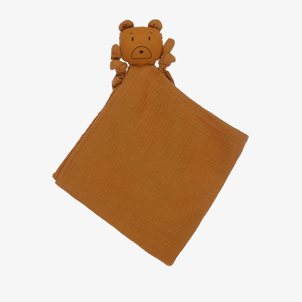 Brown Muslin Bear Doudou 60cm