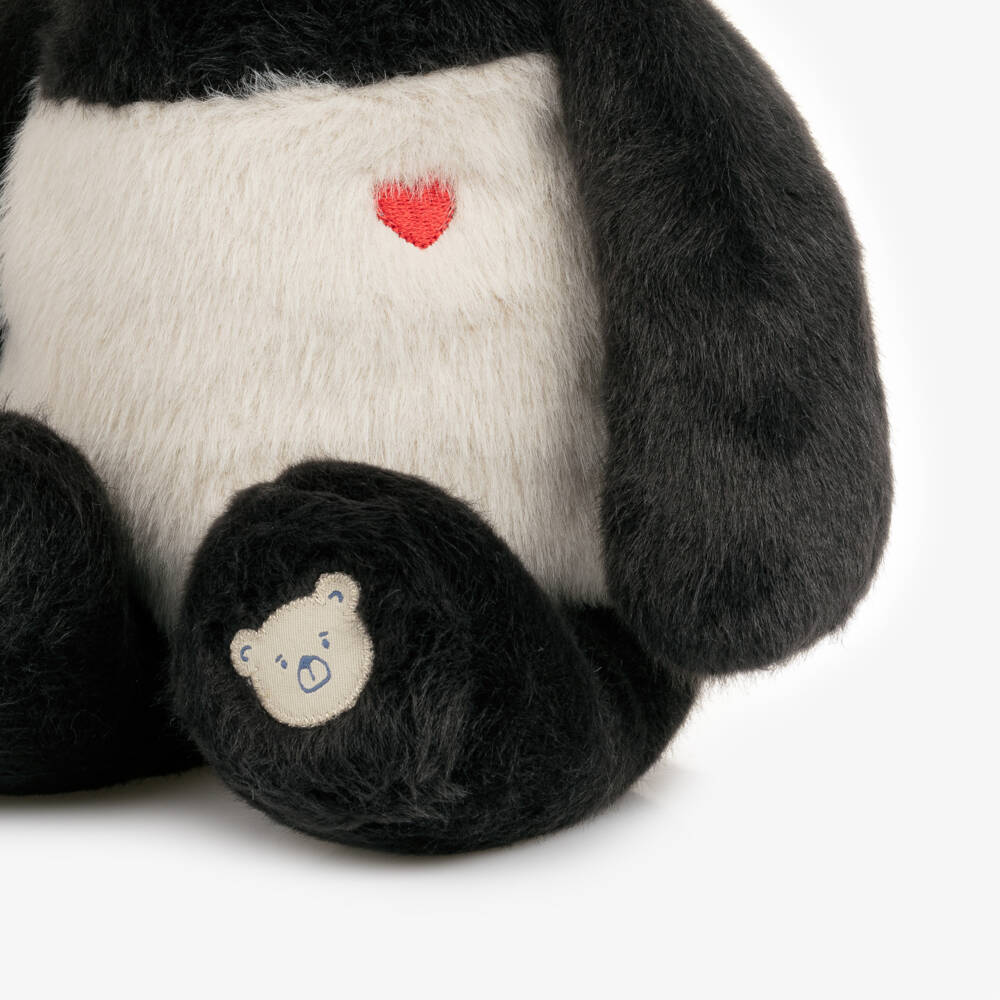Liewood-Dark Grey & Ivory Berto Panda Teddy Bear (37cm) | Childrensalon Outlet