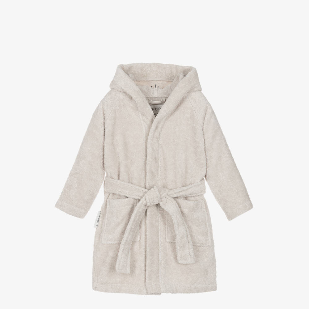 Liewood-Girls Beige Bear Robe | Childrensalon Outlet