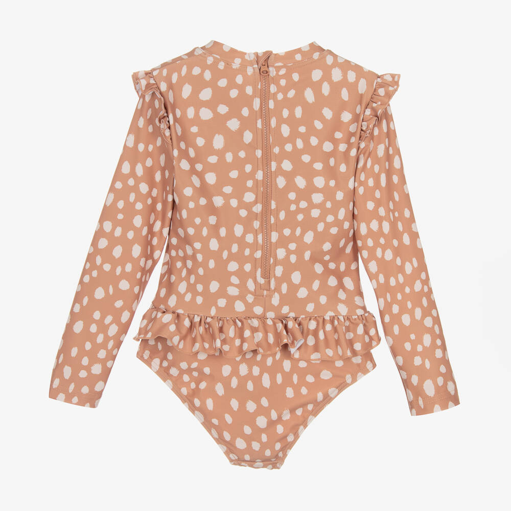 Liewood-Girls Beige Mermaid Print Swimsuit | Childrensalon Outlet