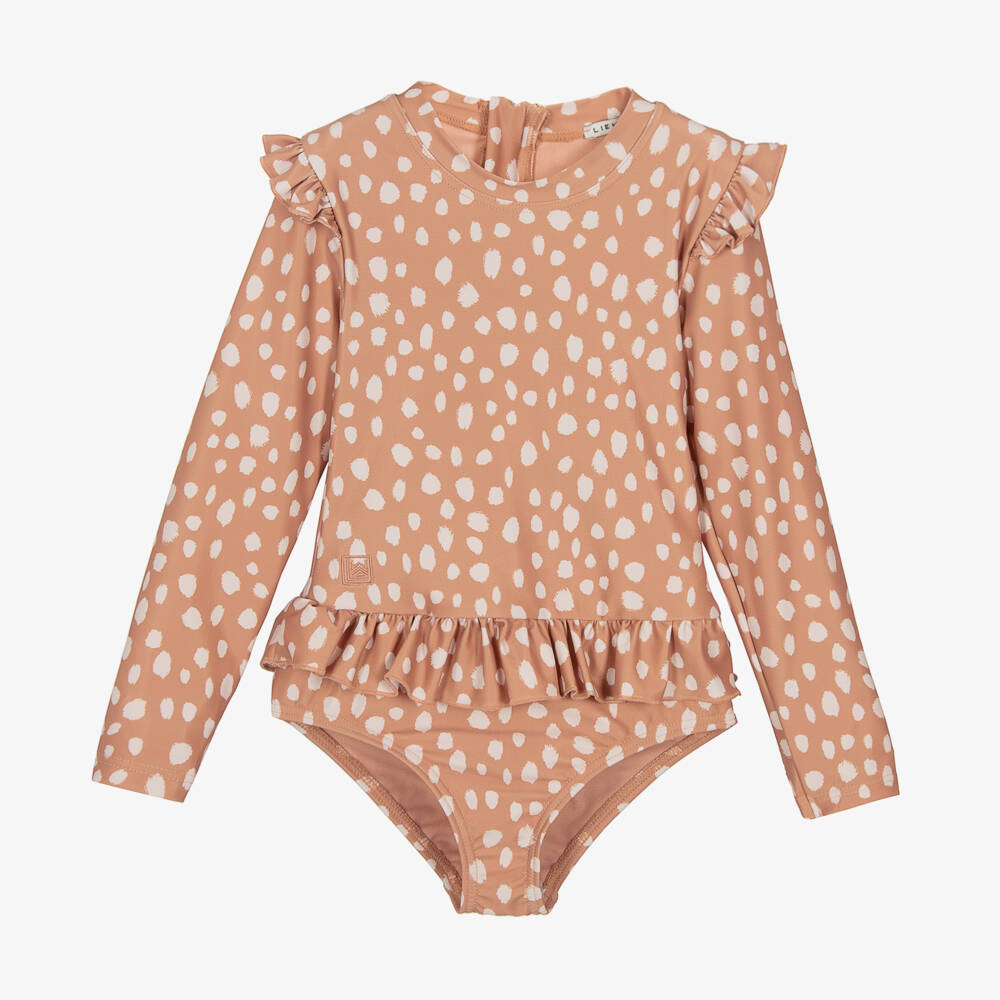 Liewood-Girls Beige Mermaid Print Swimsuit | Childrensalon Outlet