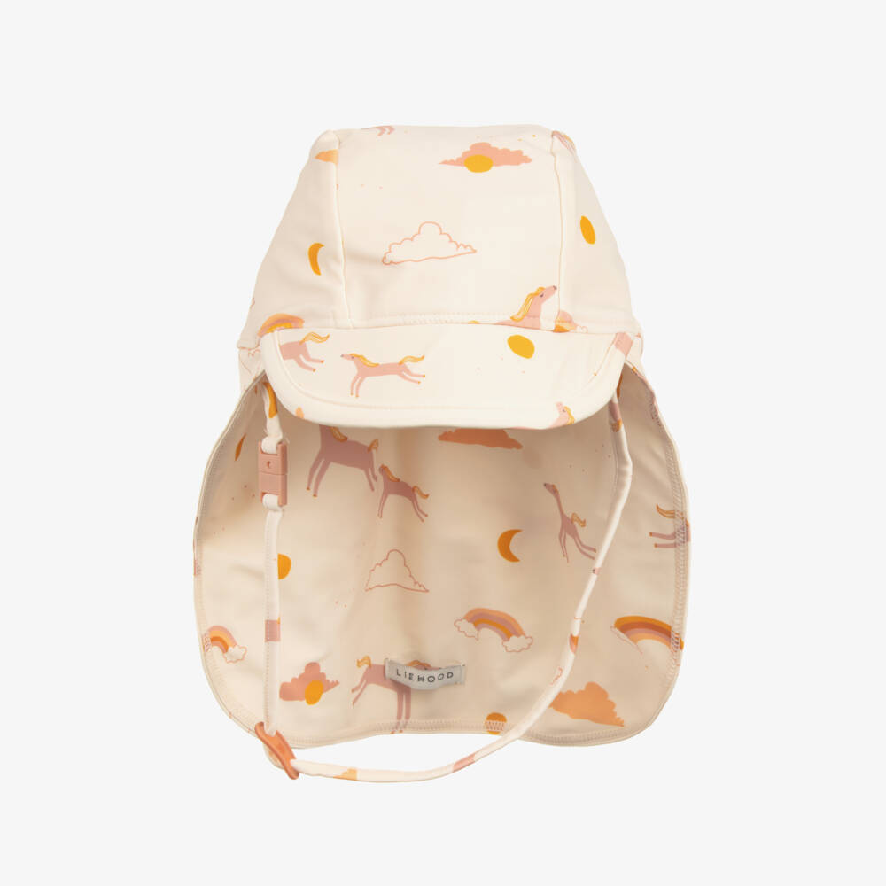Liewood-Girls Beige Sun Protective Swim Hat (UPF40+) | Childrensalon Outlet