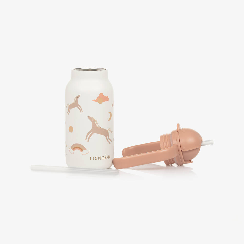 Liewood-Girls Dream Ivory Two-Handled Bottle | Childrensalon Outlet