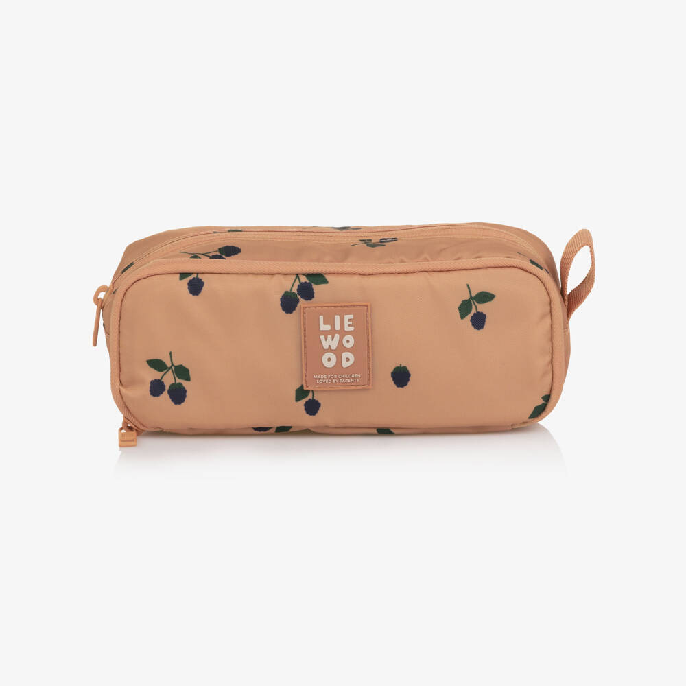 Liewood-Girls Dusky Pink Berry Print Pencil Case (22cm) | Childrensalon Outlet