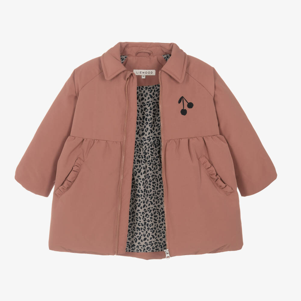 Liewood-Girls Dusky Pink Quilted Jacket | Childrensalon Outlet
