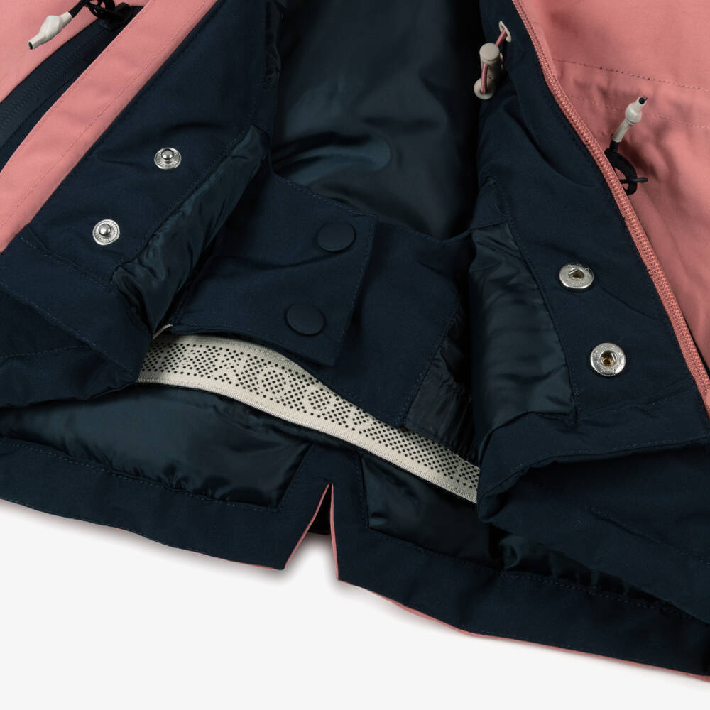 Liewood-Girls Dusty Pink & Navy Blue Technical Ski Jacket | Childrensalon Outlet