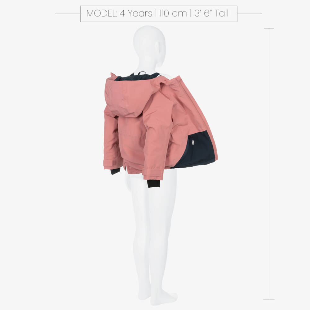 Liewood-Girls Dusty Pink & Navy Blue Technical Ski Jacket | Childrensalon Outlet