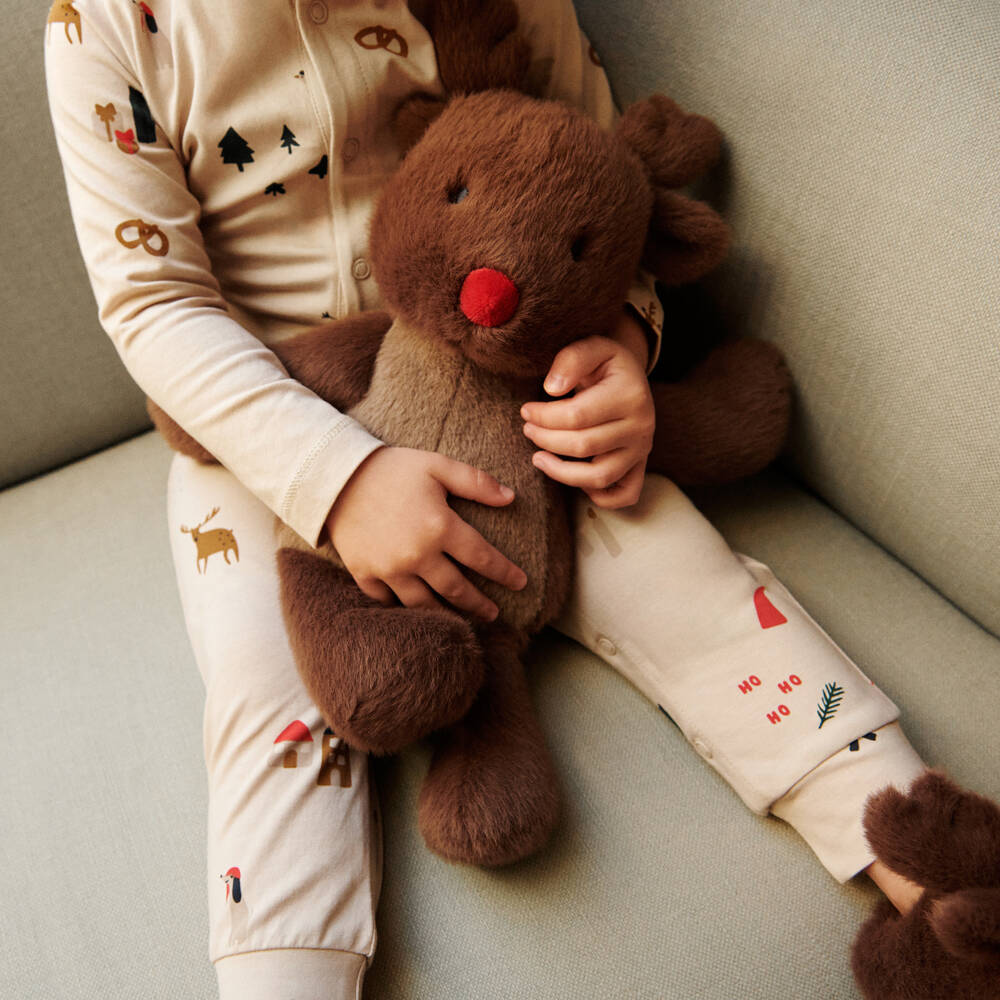 Liewood-Girls Festive Beige Cotton Romper | Childrensalon Outlet