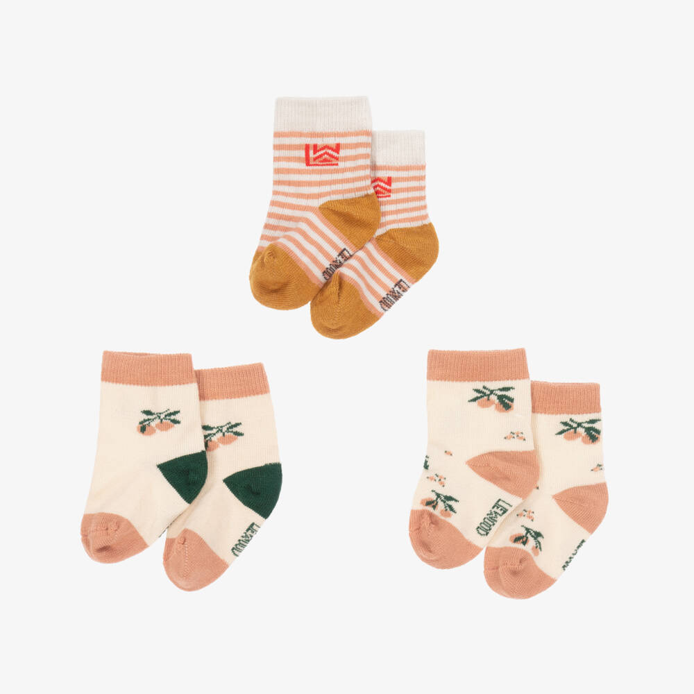 Liewood-Girls' Ivory Cherry Trio Socks | Childrensalon Outlet