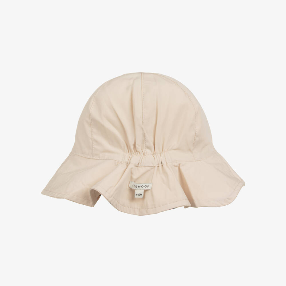 Liewood-Girls Ivory Peach Cotton Sun Hat | Childrensalon Outlet