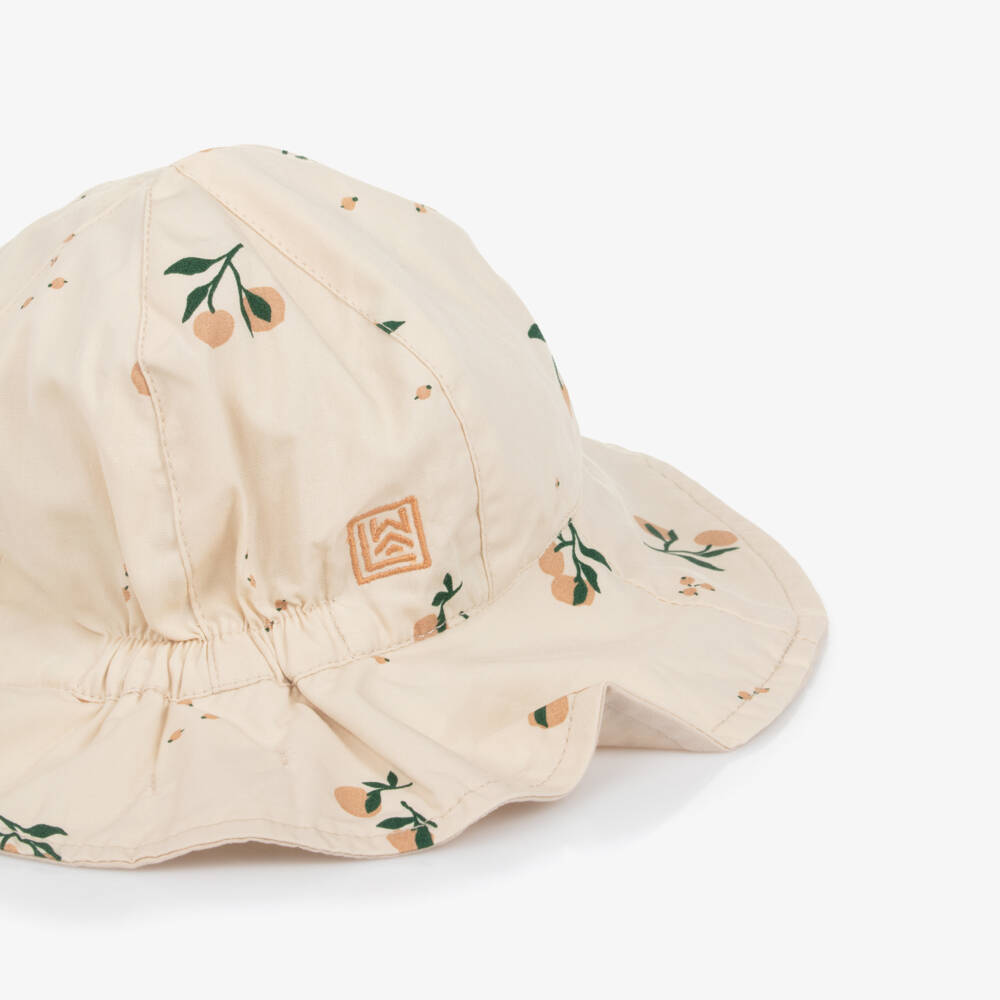 Liewood-Girls Ivory Peach Cotton Sun Hat | Childrensalon Outlet