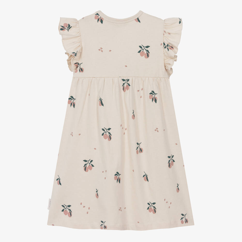 Liewood-Girls Ivory Peach-Patterned Cotton Dress | Childrensalon Outlet