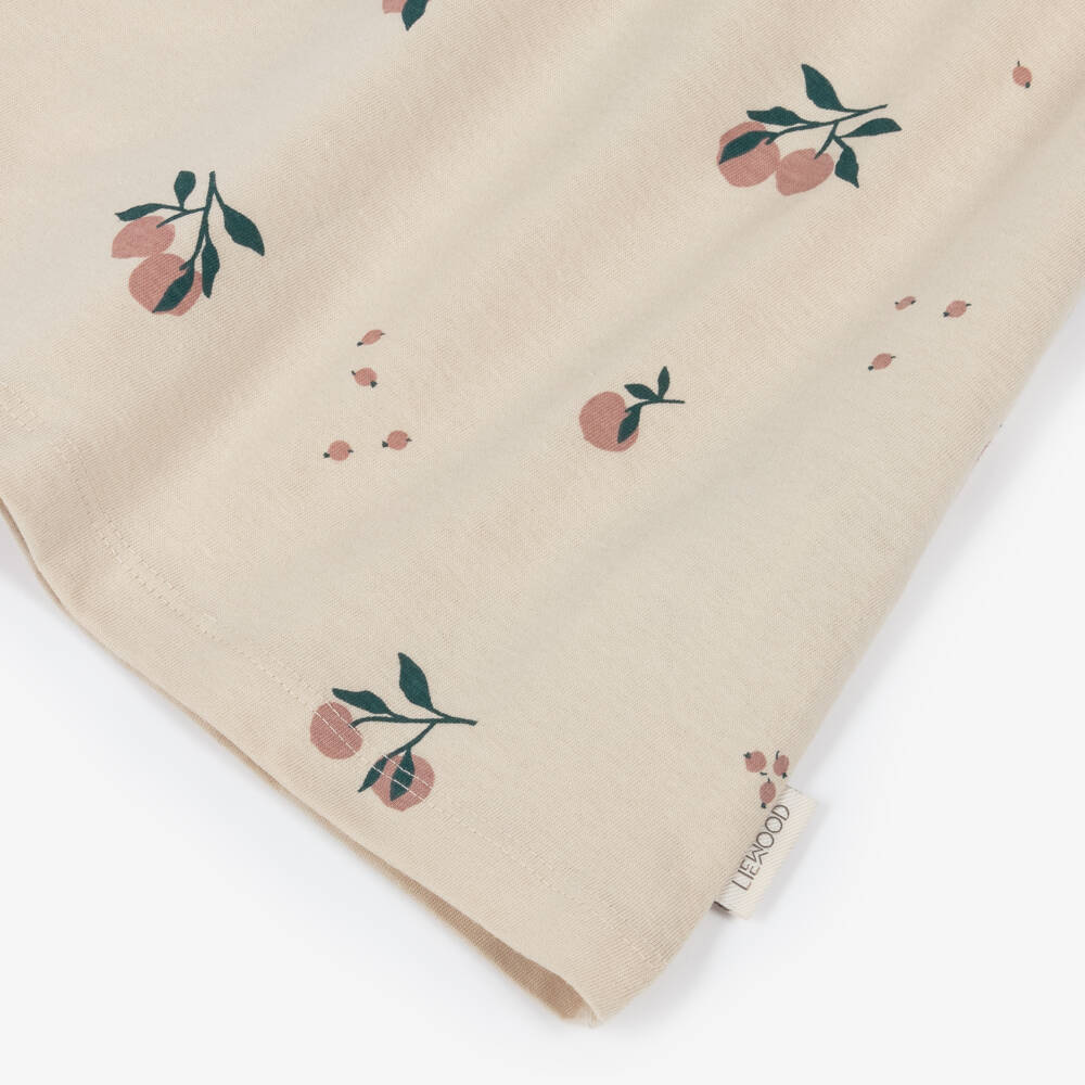 Liewood-Girls Ivory Peach-Patterned Cotton Dress | Childrensalon Outlet