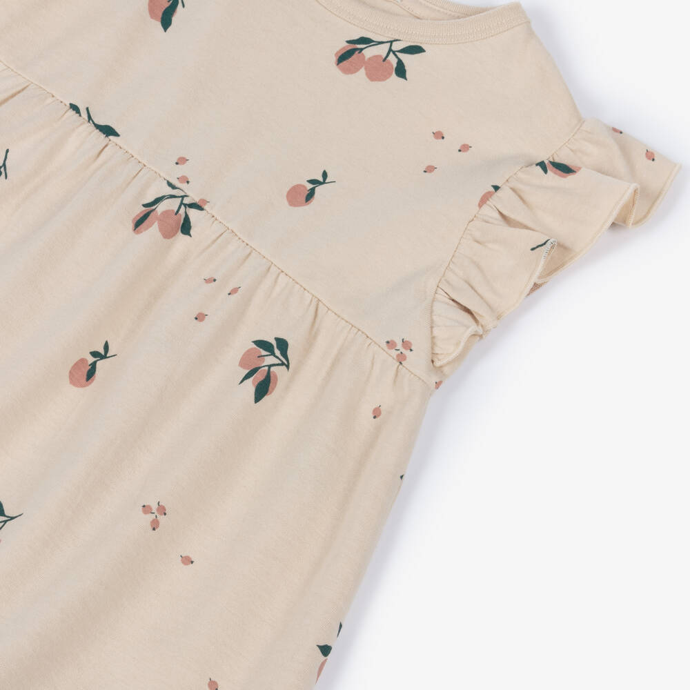 Liewood-Girls Ivory Peach-Patterned Cotton Dress | Childrensalon Outlet