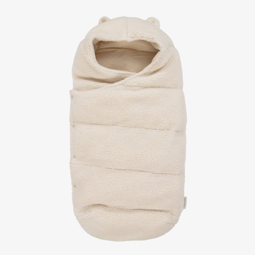 Liewood-Girls Ivory Sherpa Pram Cocoon | Childrensalon Outlet