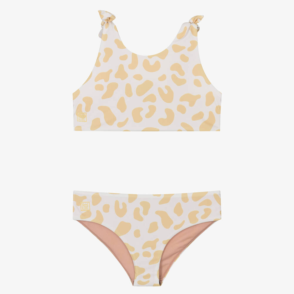 Liewood - Girls Ivory & Yellow Bow Bikini (UPF40+) | Childrensalon