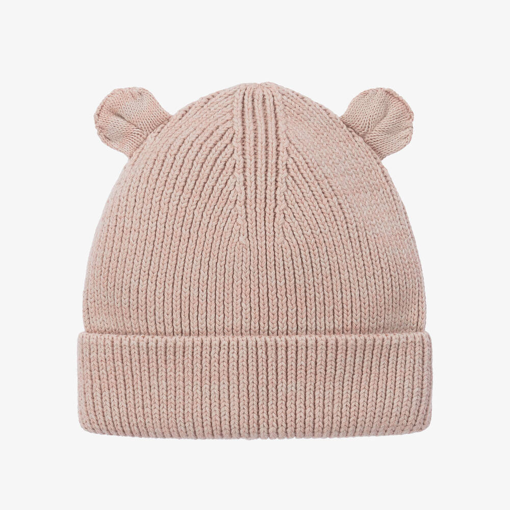 Liewood - Girls Light Pink Knitted Beanie Hat | Childrensalon