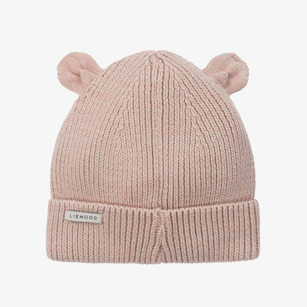 Liewood-Girls Light Pink Knitted Beanie Hat | Childrensalon Outlet