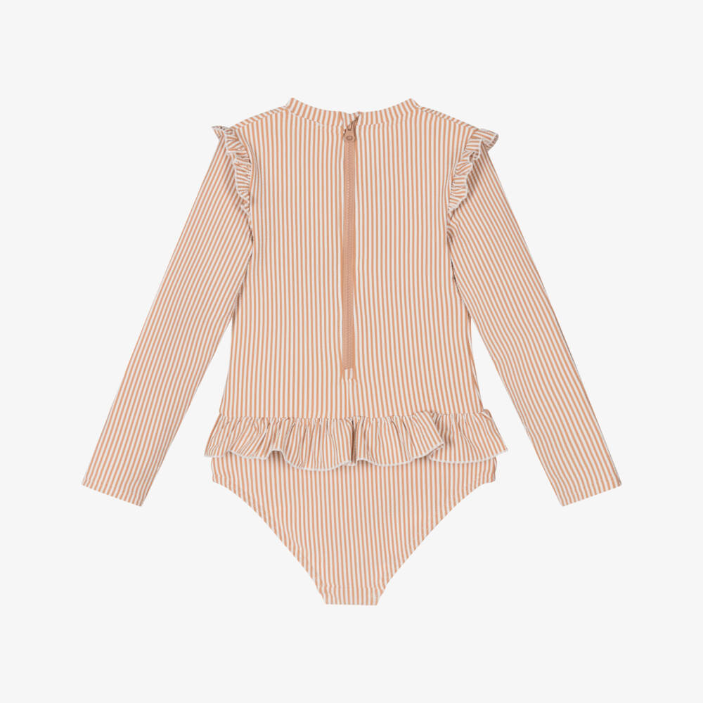 Liewood-Girls Long-Sleeve Pink Ruffle Swimwear | Childrensalon Outlet