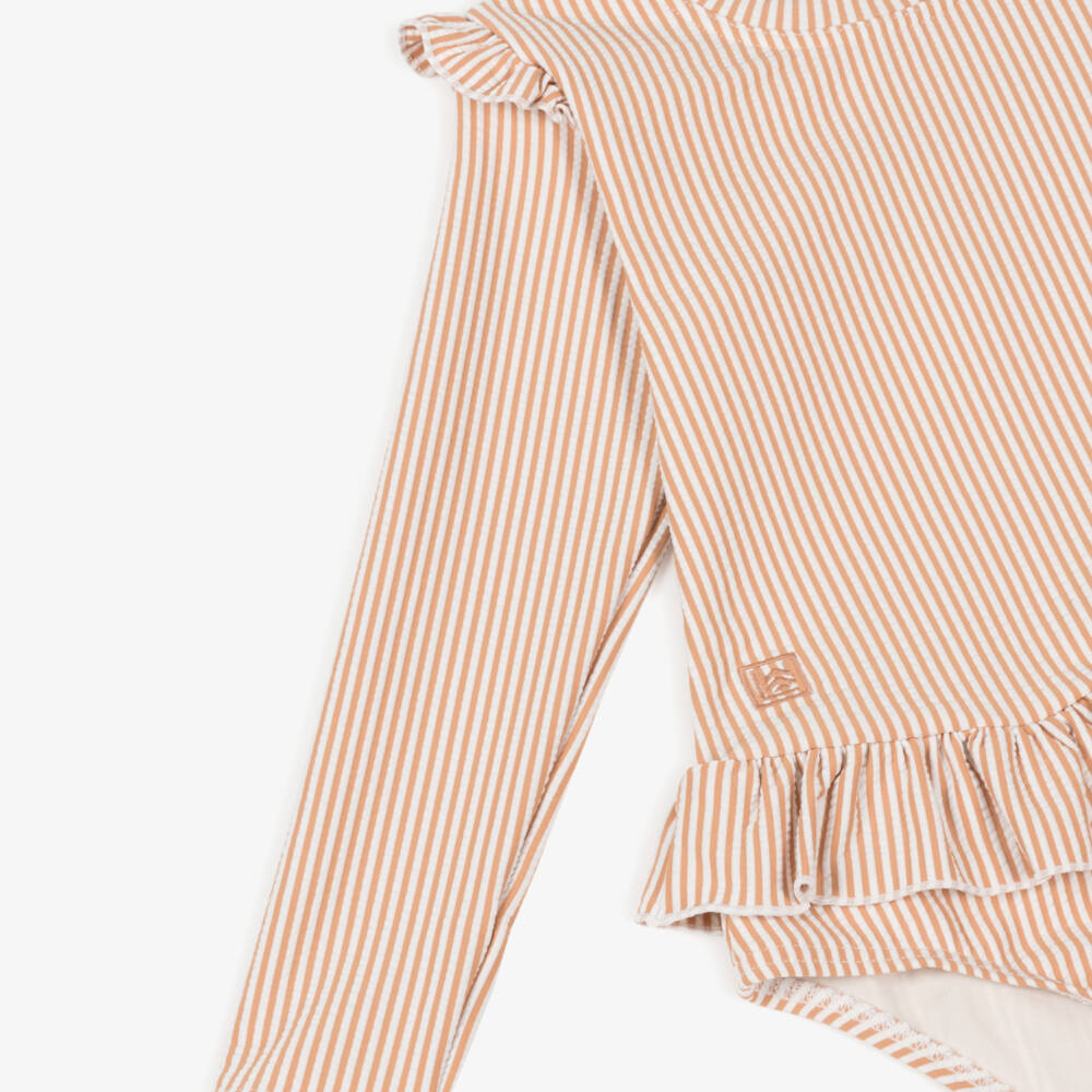 Liewood-Girls Long-Sleeve Pink Ruffle Swimwear | Childrensalon Outlet