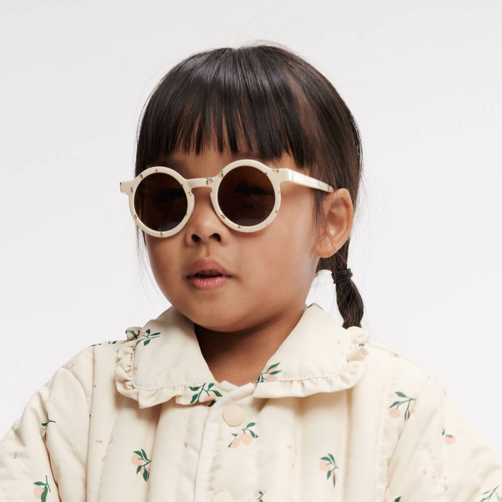 Liewood-Girls Peachy Ivory Round Shades | Childrensalon Outlet