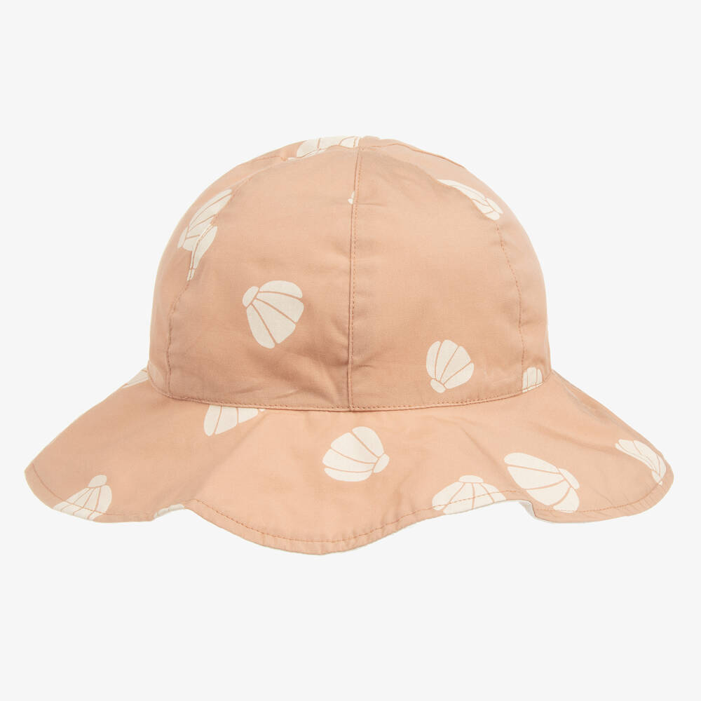Liewood-Girls Pink & Beige Reversible Cotton Sun Hat | Childrensalon Outlet